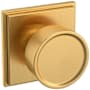 Baldwin K007 Non-Turning Two-Sided Dummy Door Knob Set with R050 Rose from the Estate Collection Lifetime Satin Brass