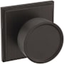 Baldwin K007 Non-Turning Two-Sided Dummy Door Knob Set with R050 Rose from the Estate Collection Venetian Bronze