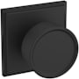 Baldwin K007 Non-Turning Two-Sided Dummy Door Knob Set with R050 Rose from the Estate Collection Satin Black