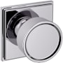 Baldwin K007 Non-Turning Two-Sided Dummy Door Knob Set with R050 Rose from the Estate Collection Polished Chrome