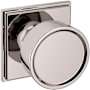 Baldwin K008 Hollywood Hills Non-Turning One-Sided Dummy Door Knob with R050 Rose from the Estate Collection Lifetime Polished Nickel
