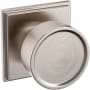 Baldwin K008 Hollywood Hills Non-Turning One-Sided Dummy Door Knob with R050 Rose from the Estate Collection Lifetime Satin Nickel