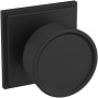 Baldwin K008 Hollywood Hills Non-Turning One-Sided Dummy Door Knob with R050 Rose from the Estate Collection Satin Black