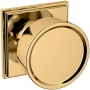 Baldwin K009 Privacy Door Knob Set with R050 Rose from the Estate Collection Lifetime Polished Brass