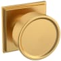 Baldwin K009 Privacy Door Knob Set with R050 Rose from the Estate Collection Lifetime Satin Brass