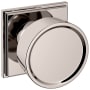 Baldwin K009 Privacy Door Knob Set with R050 Rose from the Estate Collection Lifetime Polished Nickel