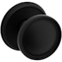 Baldwin Coined and Knurled K012 Privacy Door Knob Set with 5078 Trim from the Estate Collection Satin Black