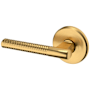 Baldwin L015 Left Handed Non-Turning One-Sided Dummy Door Lever with R016 Rose from the Estate Collection Lifetime Satin Brass