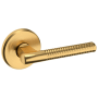 Baldwin L015 Passage Door Lever Set with R016 Rose from the Estate Collection Lifetime Satin Brass