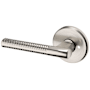 Baldwin L015 Left Handed Non-Turning One-Sided Dummy Door Lever with R016 Rose from the Estate Collection Lifetime Satin Nickel