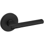Baldwin L015 Passage Door Lever Set with R016 Rose from the Estate Collection Satin Black