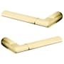 Baldwin Pair of Estate Levers without Rosettes Locking/Latching Mechanism Purchased Separately Lifetime PVD Satin Brass