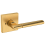 Baldwin L021 Privacy Door Lever Set with R017 Rose from the Estate Collection Lifetime Satin Brass