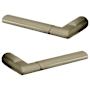 Baldwin Pair of Estate Levers without Rosettes Locking/Latching Mechanism Purchased Separately Satin Brass and Black