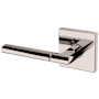 Baldwin L021 Left Handed Non-Turning One-Sided Dummy Door Lever with R017 Rose from the Estate Collection Lifetime Polished Nickel
