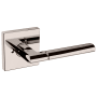 Baldwin L021 Privacy Door Lever Set with R017 Rose from the Estate Collection Lifetime Polished Nickel