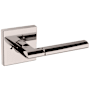 Baldwin L021 Privacy Door Lever Set with R017 Rose from the Estate Collection Lifetime Polished Nickel