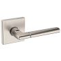 Baldwin L021 Non-Turning Two-Sided Dummy Door Lever Set with R017 Rose from the Estate Collection Lifetime Satin Nickel