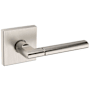 Baldwin L021 Passage Door Lever Set with R017 Rose from the Estate Collection Lifetime Satin Nickel