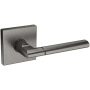 Baldwin L021 Non-Turning Two-Sided Dummy Door Lever Set with R017 Rose from the Estate Collection Lifetime Graphite Nickel