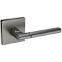 Baldwin L021 Passage Door Lever Set with R017 Rose from the Estate Collection Lifetime Graphite Nickel