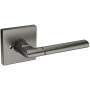 Baldwin L021 Privacy Door Lever Set with R017 Rose from the Estate Collection Lifetime Graphite Nickel
