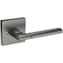 Baldwin L021 Privacy Door Lever Set with R017 Rose from the Estate Collection Lifetime Graphite Nickel