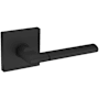 Baldwin L021 Passage Door Lever Set with R017 Rose from the Estate Collection Satin Black
