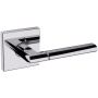Baldwin L021 Non-Turning Two-Sided Dummy Door Lever Set with R017 Rose from the Estate Collection Polished Chrome