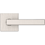 Baldwin L023 Right Handed Non-Turning One-Sided Dummy Door Lever with R017 Rose from the Estate Collection Lifetime Satin Nickel