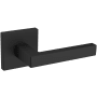 Baldwin L023 Right Handed Non-Turning One-Sided Dummy Door Lever with R017 Rose from the Estate Collection Satin Black