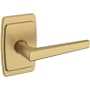 Baldwin L024 Passage Door Lever Set with R046 Rose from the Estate Collection Vintage Brass