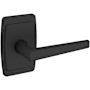 Baldwin L024 Passage Door Lever Set with R046 Rose from the Estate Collection Satin Black