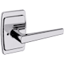 Baldwin L024 Privacy Door Lever Set with R046 Rose from the Estate Collection Polished Chrome