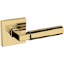 Baldwin L029 Gramercy Passage Door Lever Set with R017 Rose from the Estate Collection Lifetime Polished Brass