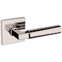 Baldwin L029 Gramercy Passage Door Lever Set with R017 Rose from the Estate Collection Lifetime Polished Nickel