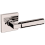 Baldwin L029 Gramercy Privacy Door Lever Set with R017 Rose from the Estate Collection Lifetime Polished Nickel