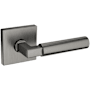 Baldwin L029 Gramercy Passage Door Lever Set with R017 Rose from the Estate Collection Lifetime Graphite Nickel