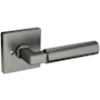 Baldwin L029 Gramercy Privacy Door Lever Set with R017 Rose from the Estate Collection Lifetime Graphite Nickel