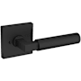 Baldwin L029 Gramercy Privacy Door Lever Set with R017 Rose from the Estate Collection Satin Black