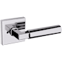 Baldwin L029 Gramercy Privacy Door Lever Set with R017 Rose from the Estate Collection Polished Chrome