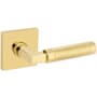 Baldwin Gramercy Knurled Non-Turning Two-Sided Dummy Door Lever Set with R017 Trim from the Estate Collection Non-Lacquered Brass