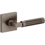 Baldwin Gramercy Knurled Non-Turning Two-Sided Dummy Door Lever Set with R017 Trim from the Estate Collection Lifetime Graphite Nickel