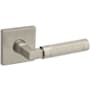 Baldwin Gramercy Knurled Non-Turning Two-Sided Dummy Door Lever Set with R017 Trim from the Estate Collection Satin Nickel