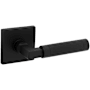 Baldwin Gramercy Knurled Non-Turning Two-Sided Dummy Door Lever Set with R017 Trim from the Estate Collection Satin Black