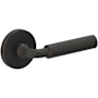 Baldwin Curved Gramercy Non-Turning Two-Sided Dummy Door Lever Set with 5046 Rose from the Estate Collection Venetian Bronze