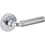 Baldwin Curved Gramercy Non-Turning Two-Sided Dummy Door Lever Set with 5046 Rose from the Estate Collection Polished Chrome