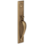 Baldwin Cody Left Hand Single Cylinder Mortise Entrance Handleset Trim Set with 5452 Estate Collection Lever Satin Brass and Black