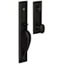 Baldwin Cody Single Cylinder Mortise Entrance Handleset Trim Set with 5432 Estate Collection Knob Satin Black