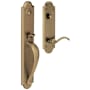 Baldwin Boulder Left Hand Single Cylinder Mortise Entrance Handleset Trim Set with 5452 Estate Collection Lever Satin Brass and Black